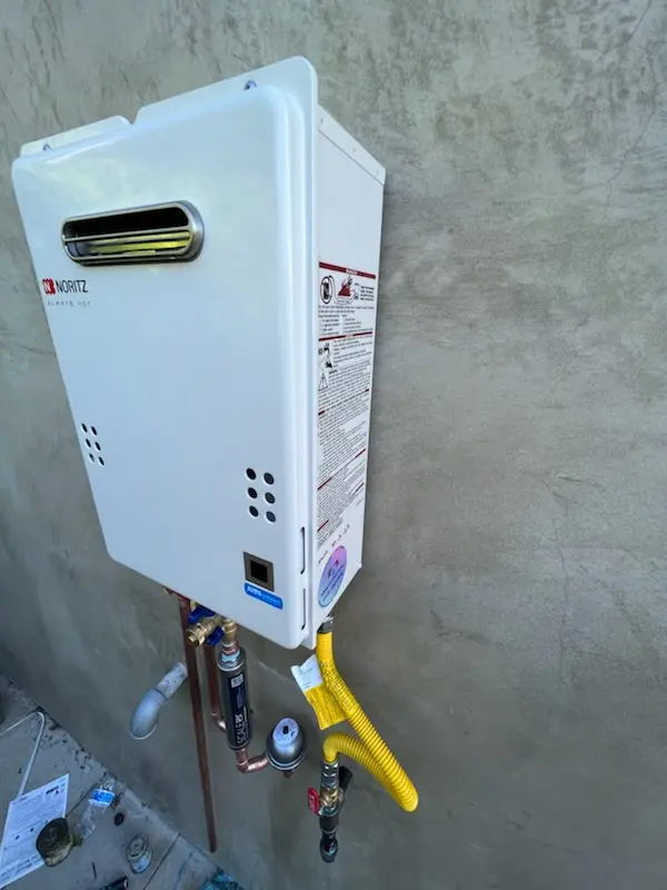 Tankless water heater installation for Bennett homes